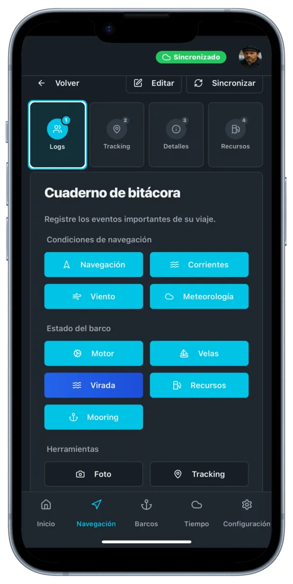 Diario de navegación